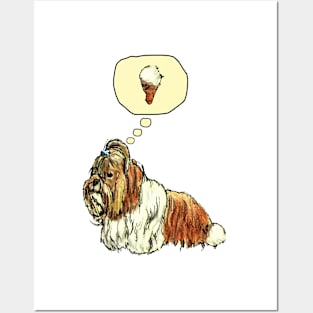 The Shih Tzu and The Ice Cream Posters and Art